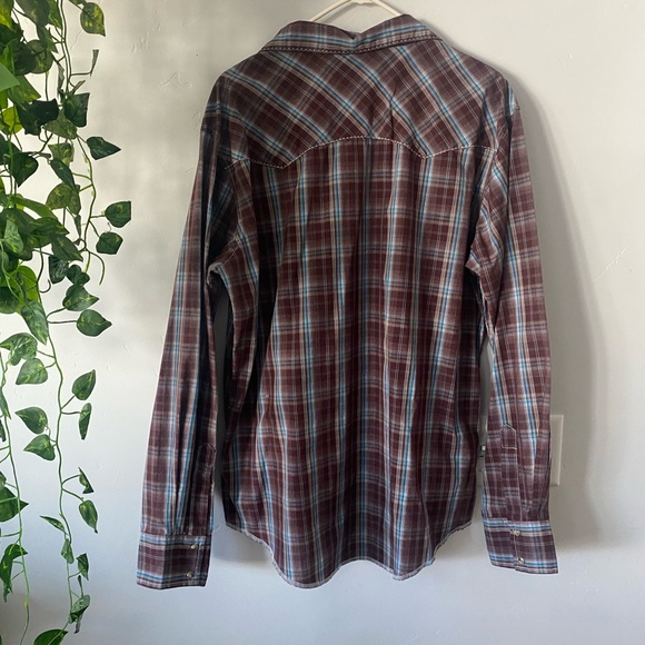 Wrangler western pearl snap up long sleeve shirt - Picture 2 of 7